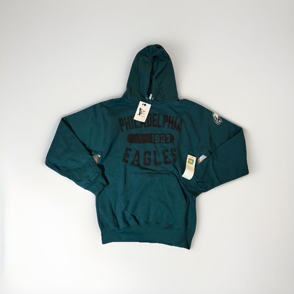 Champion Philadelphia Eagles Hoodie Men’s Small Green Pullover NWT NFL
